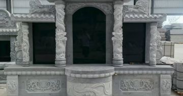 漳州 芝麻灰高档墓碑，土墓，可定制