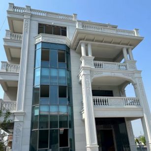 漳州 芝麻白花岗岩别墅外墙干挂效果展示