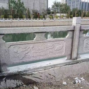 漳州 芙蓉白大花桥梁、河道，石材栏杆、围栏、护栏