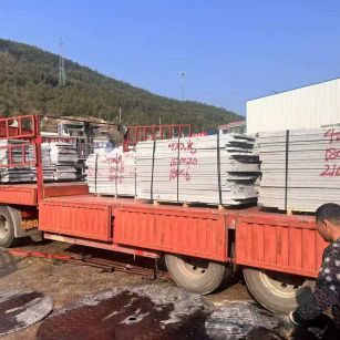 漳州 芝麻灰花岗岩光面毛板出货日常