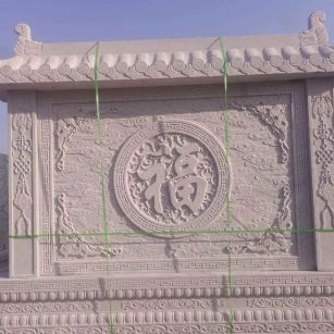 漳州 芝麻白花岗岩屏风，照壁，影壁