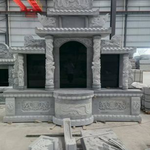 漳州 芝麻灰高档墓碑，土墓，可定制