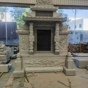 漳州 芝麻灰高档墓碑、土墓，一套也支持定做