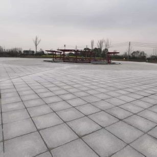 漳州 芝麻白火烧面-公园广场地铺效果