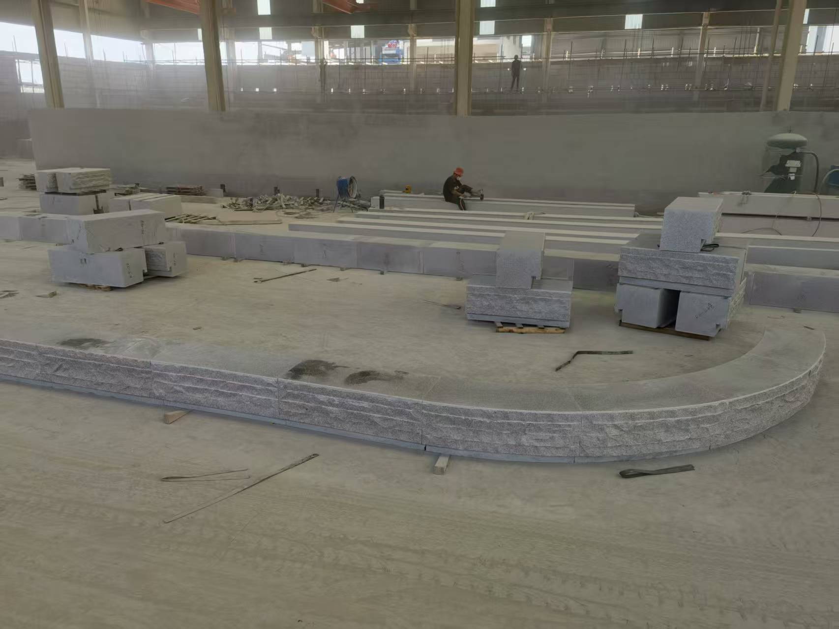 漳州 芝麻白整石坐凳（光面+自然面）