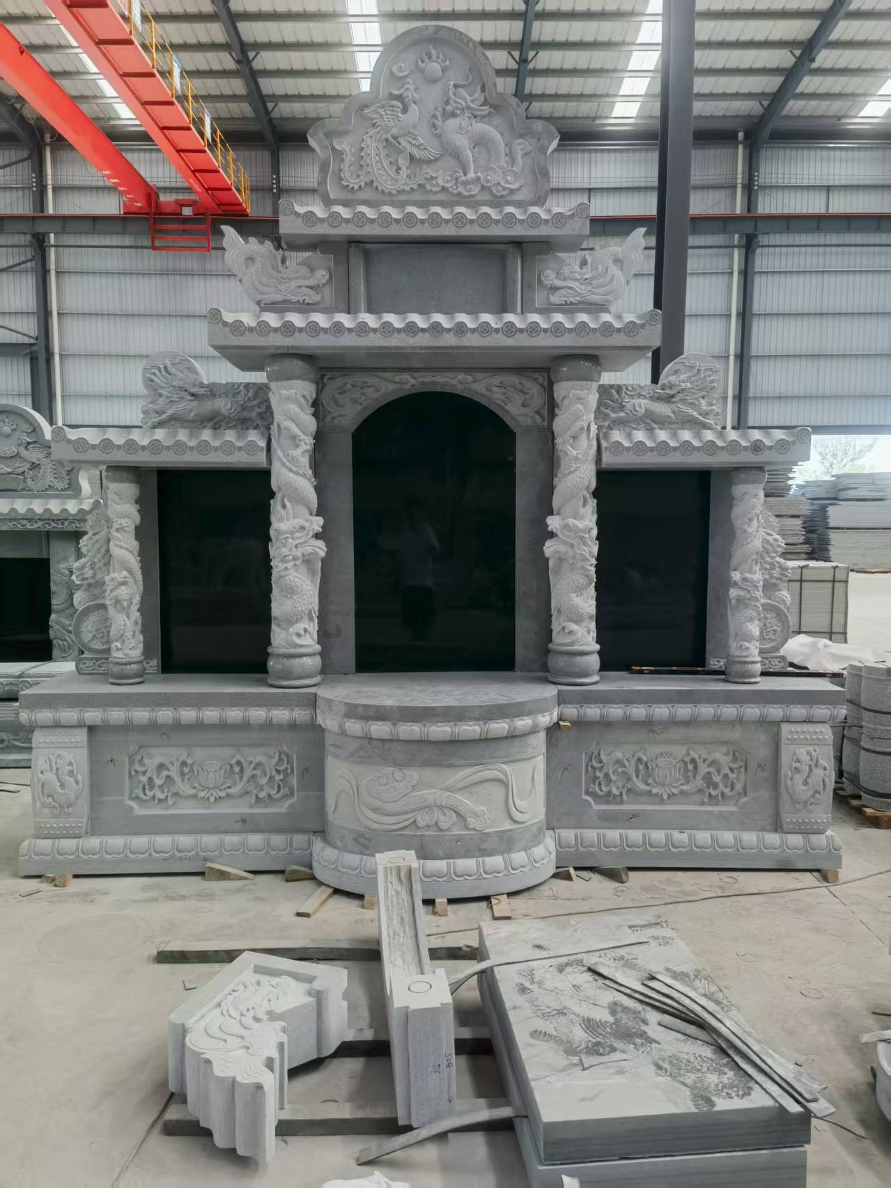 漳州 芝麻灰高档墓碑，土墓，可定制