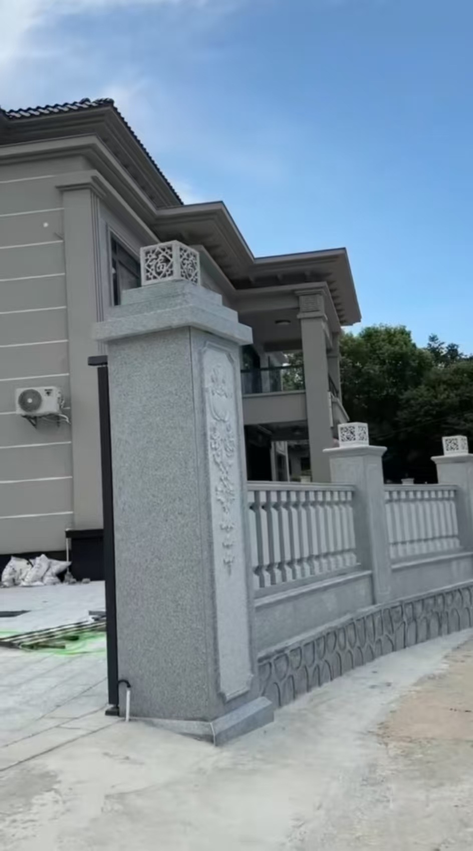 漳州 芝麻白别墅围墙栏杆，私人订制