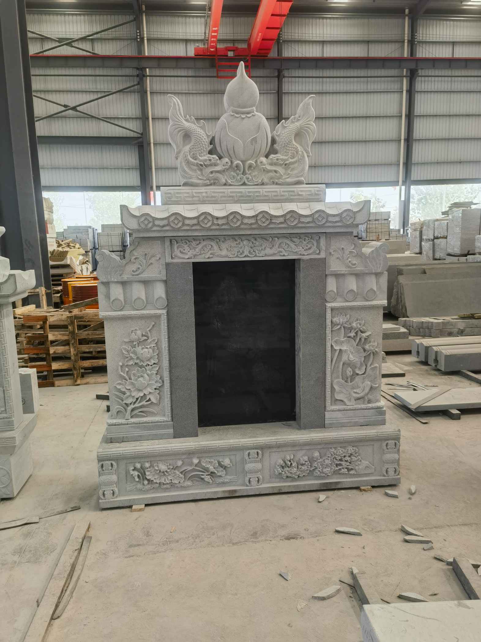 漳州 芝麻灰高档墓碑、土墓，一套也支持定做