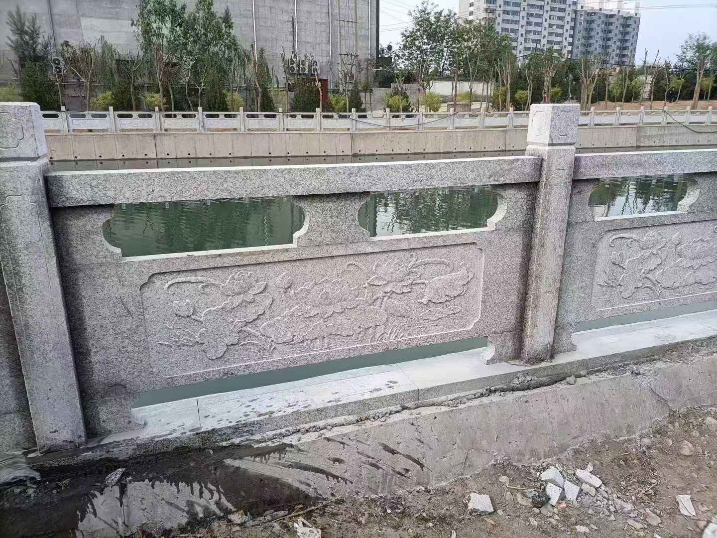 漳州 芙蓉白大花桥梁、河道，石材栏杆、围栏、护栏