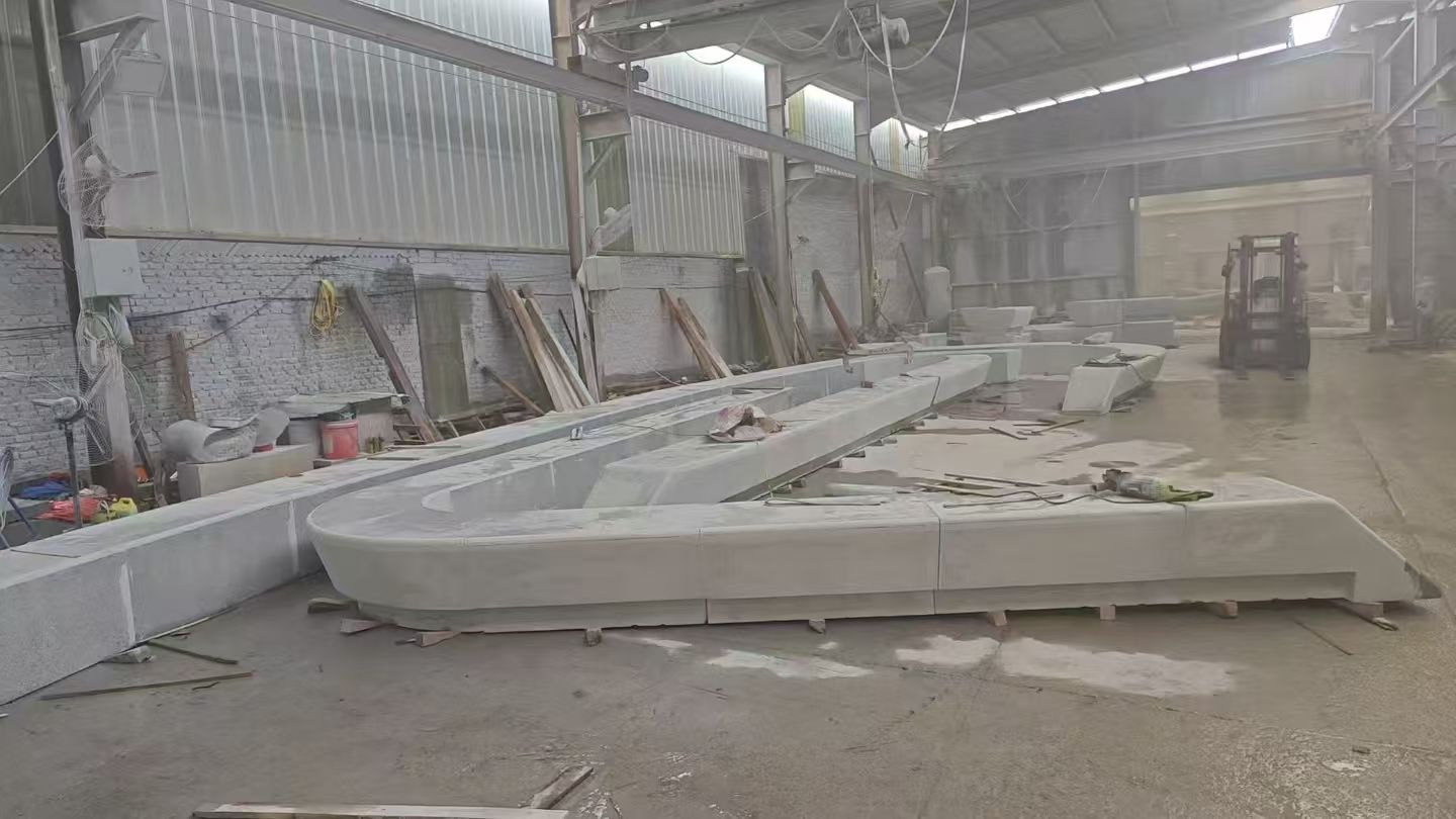 漳州 花岗岩整石坐凳拼装