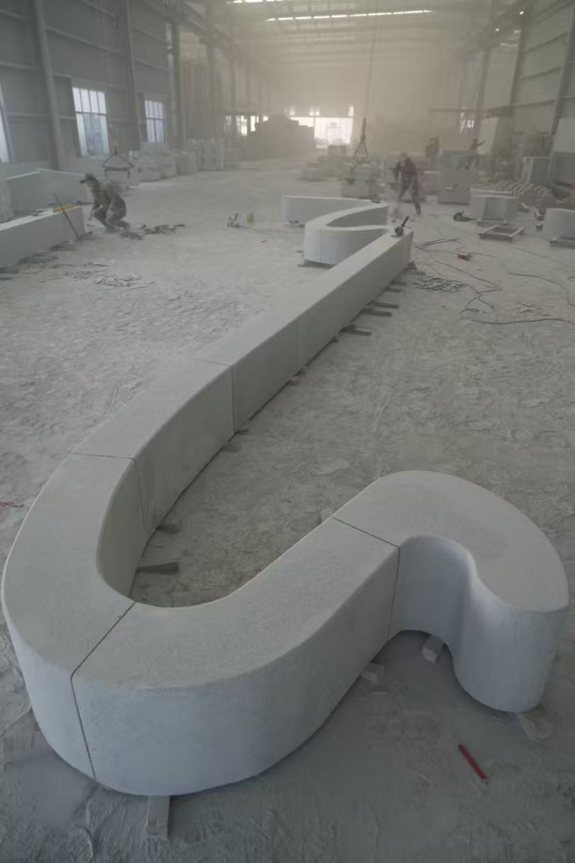 漳州 花岗岩整石坐凳拼装