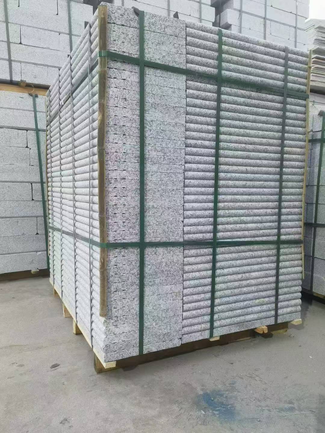 漳州 芙蓉白3公分厚磨圆边、拉槽，楼梯踏步