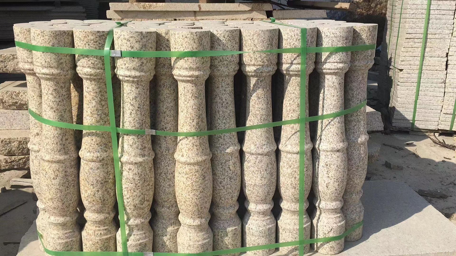 漳州黄金麻石栏杆扶手